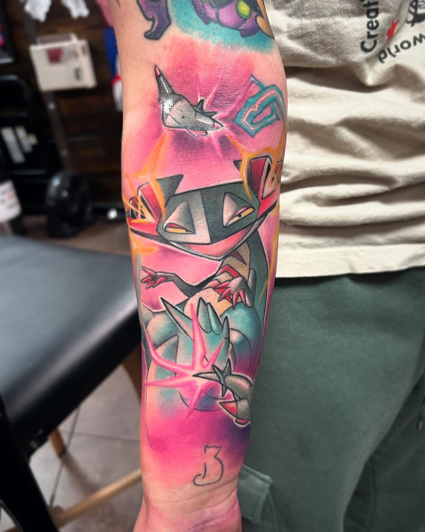 Manga tattoo by Cody Crochet - Cursed Ink Society artistry